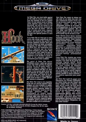 Hook (Europe) box cover back